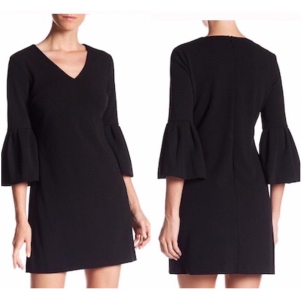 Donna Morgan Black Long Sleeve Dress